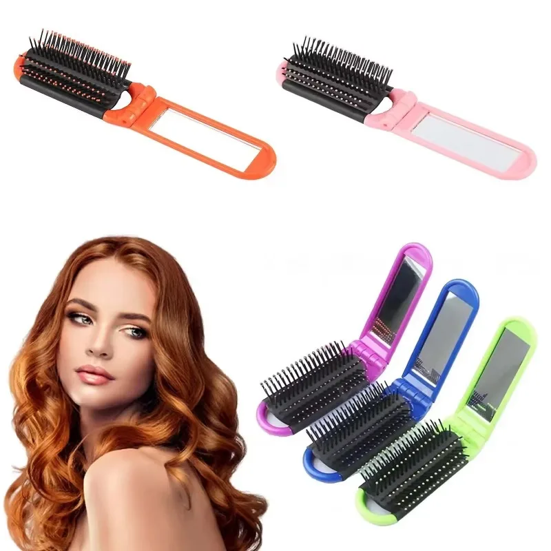Мини Щетка для волос складная Массажная расческа массажа головы Антистатическая