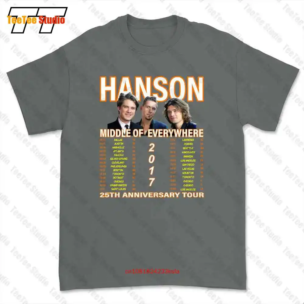 Hanson Middle Of Everywhere Tour 2017 T-shirt Tee 7L39