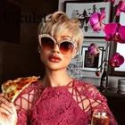 Новинка 2022, модные брендовые розовые солнцезащитные очки кошачий глаз, женские зеркальные солнцезащитные очки Стразы, женские солнцезащитные очки с покрытием UV400