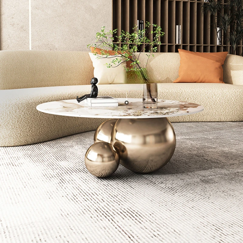 

Metal Italian Coffee Table Italian Unique Nordic Desk Round Hotel Tea Table Home Living Room Muebles Hogar Room Appliances