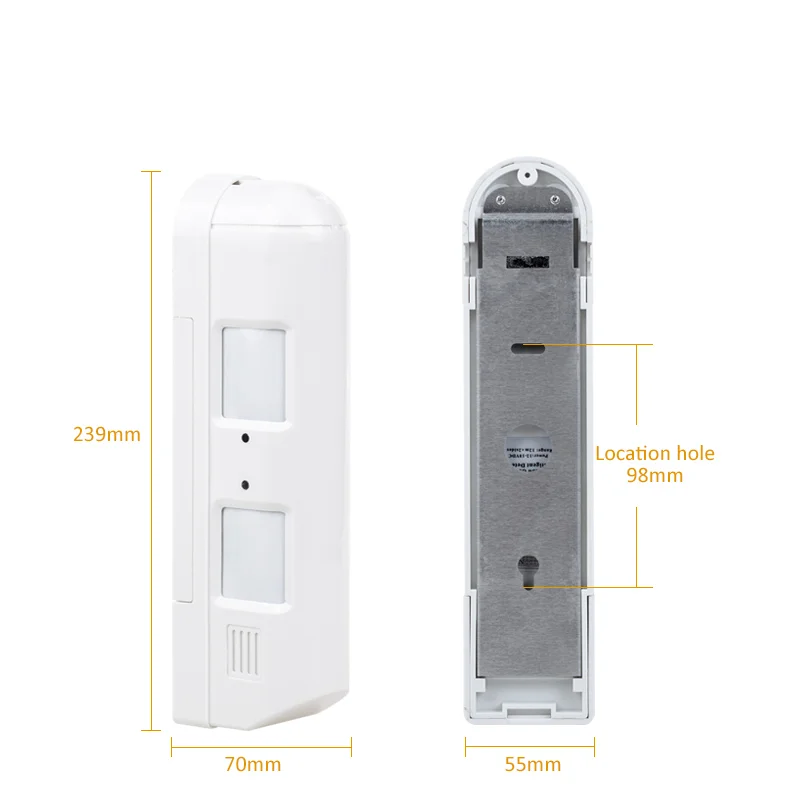 Outdoor PIR Defense Motion Detector IP55 Wired Dual Curtain Passive Infrared Sensor Anti Pet Suitable for House Protection