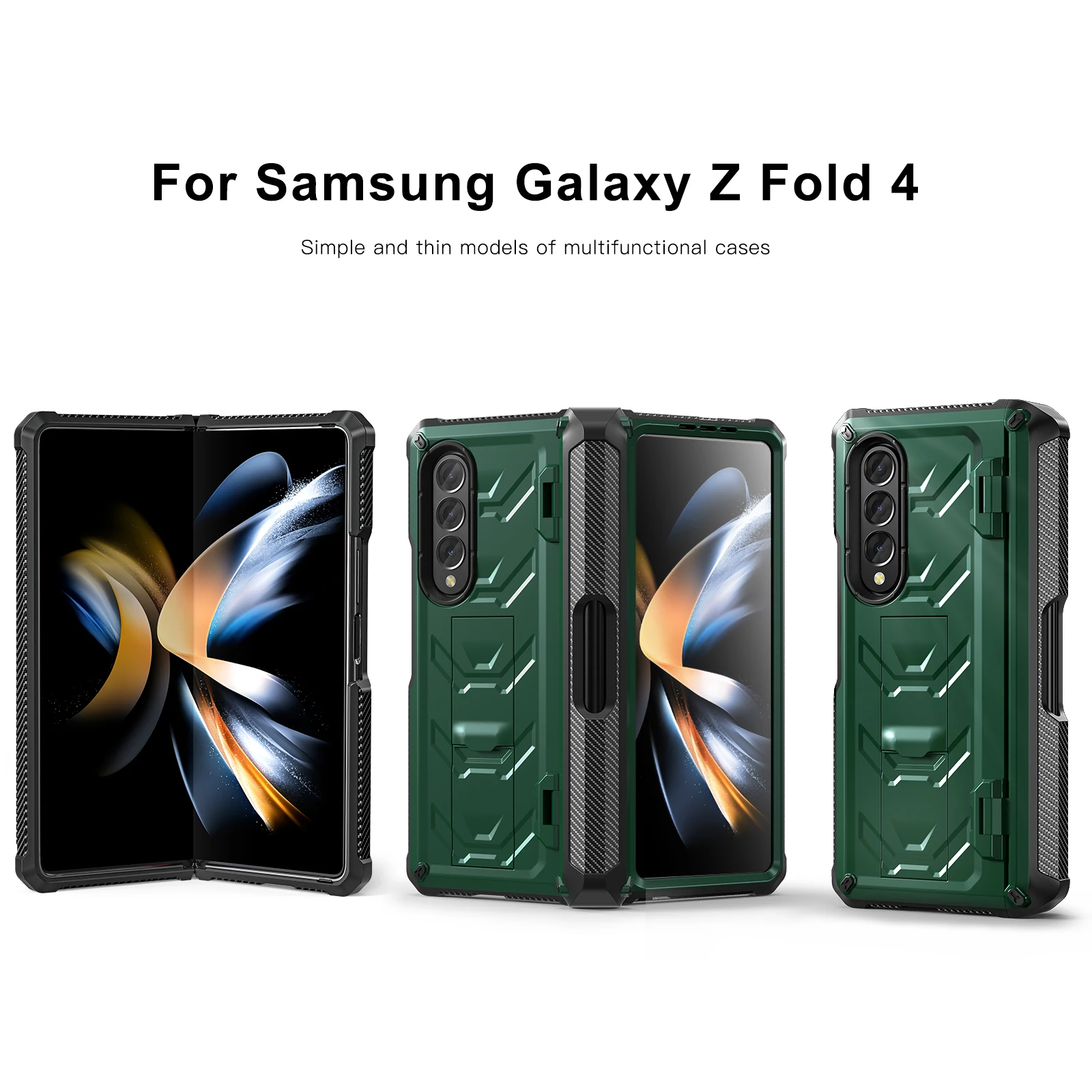 Armor Case for Samsung Galaxy Z Fold4 SM-F9361 Hard Cases for Galaxy Z Fold3 7.6 inch SM-F9260 SM-F926 Phone Cover