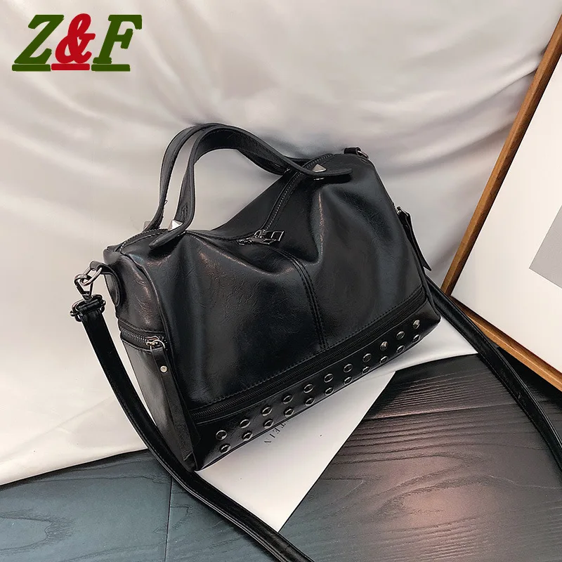 

Женские сумки, новинка 2022, Модная элегантная Диагональная Сумка на одно плечо, сумка из мягкой кожи для зрелых, Бостон, дизайнерские кошельк...