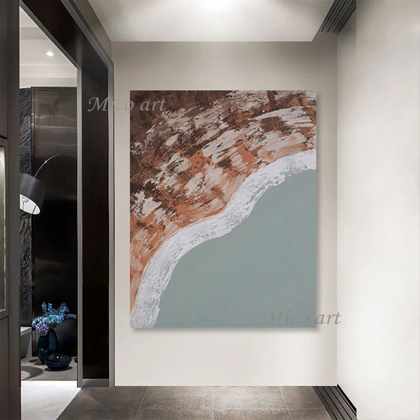 

Art And Craft Decoration Lakeside Abstract Wall Picture Canvas Oil Paintings For Bedroom Unframed Natural Scenery Hand-painted