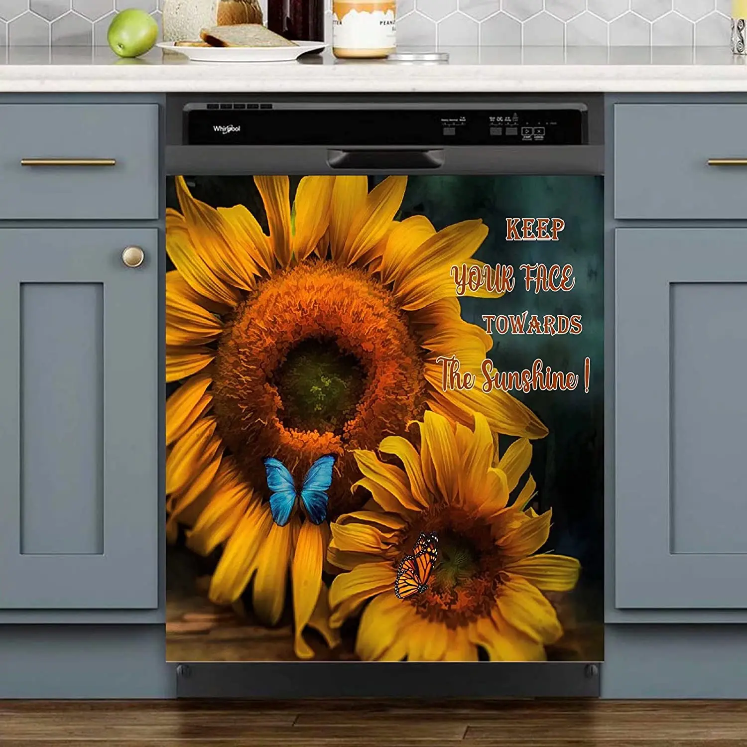 

Магнитная крышка Sportman, наклейка на дверь в форме подсолнуха, для защиты от солнца, посудомоечной машины