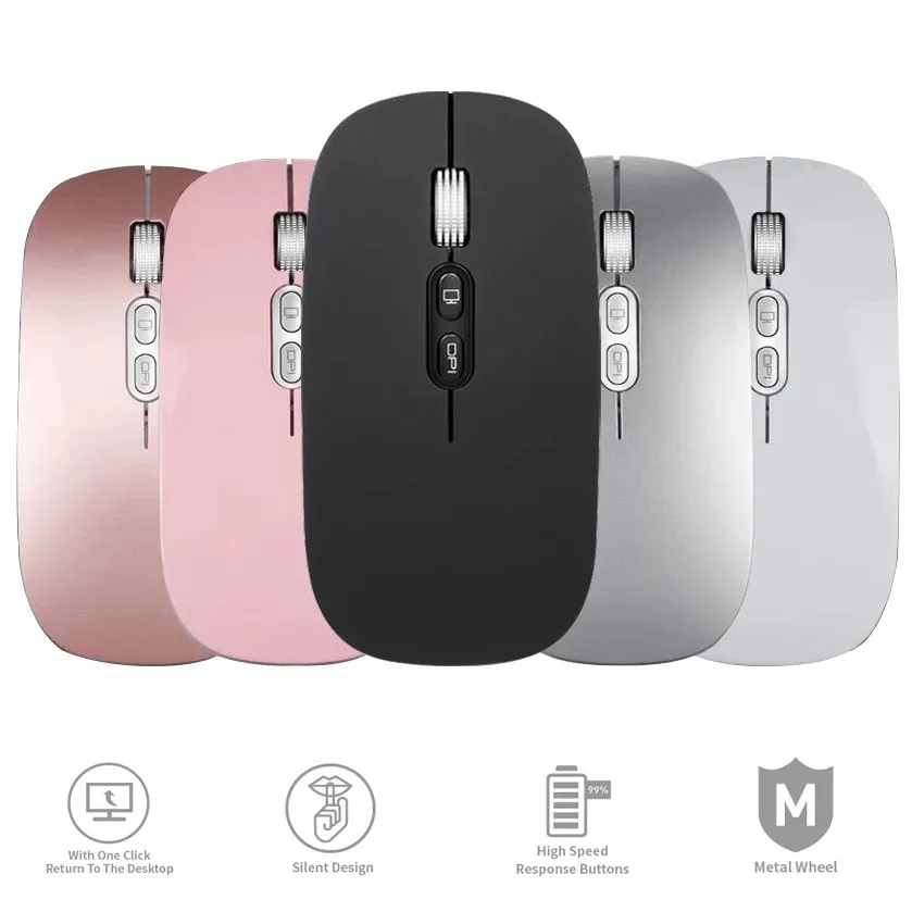 

Rechargeable Bluetooth Mouse Wireless PC Gamer Mouse Computer Gaming Mouse Ergonomic Mause 5500 DPI Silent Mice For Laptop Ipad