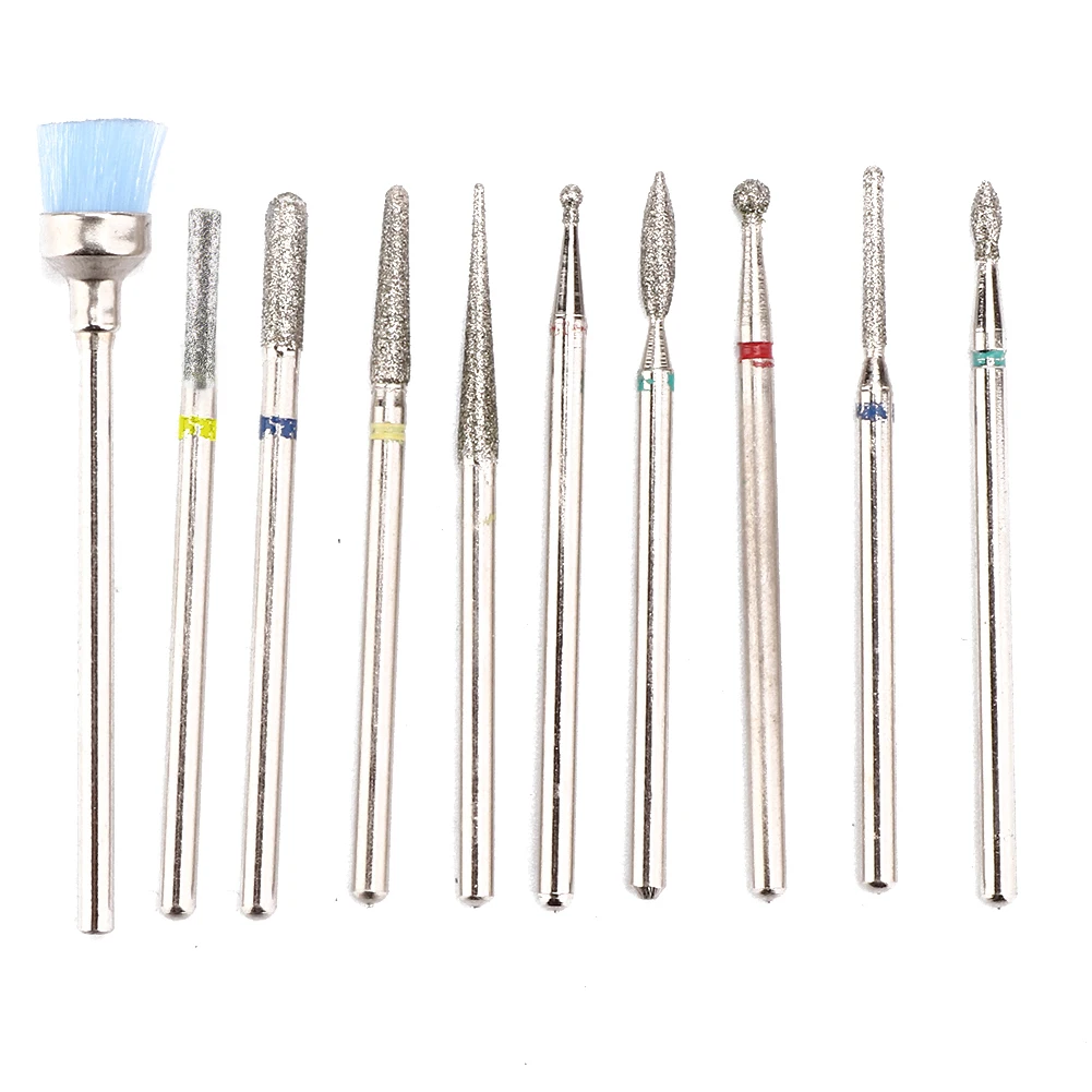 

10pcs Electric Nail Drill Bits Set Manicure Pedicure Nail Polishing Machine Accessory
