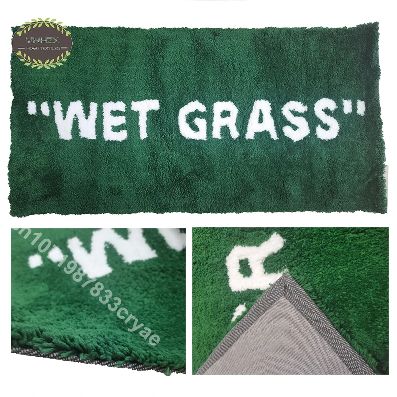 

WET GRASS Rug with Label Area Rug Large for Living Room Plush Carpet on The Floor Furnishings Bedside Bay Window Sofa Floor Mat