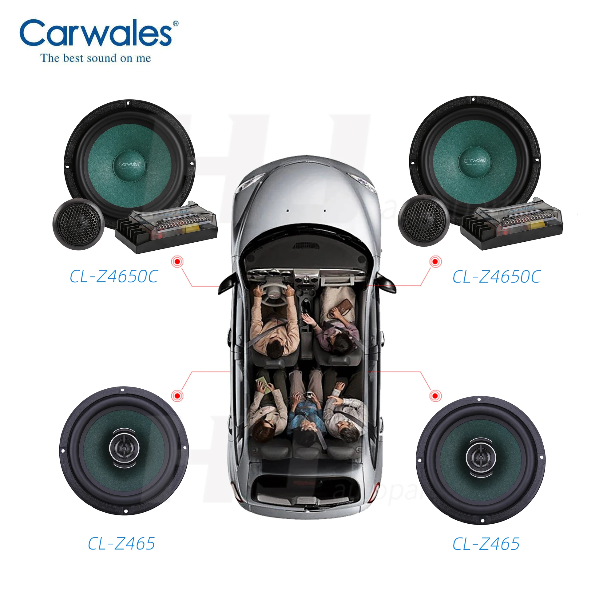 1 комплект 2-полосный автомобильный аудиодинамик 6 5 дюйма сабвуфер-динамик