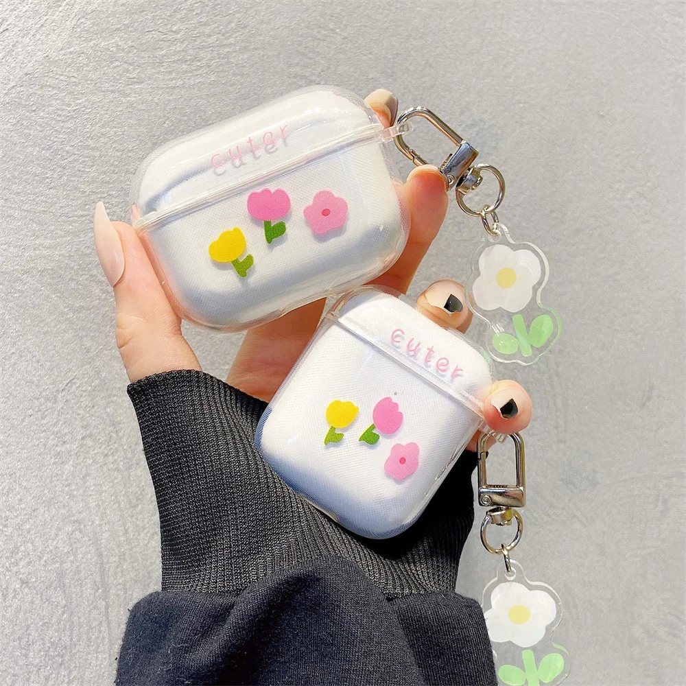 

Мягкий прозрачный чехол для наушников Airpods Pro 3 2 1 с ярлыком