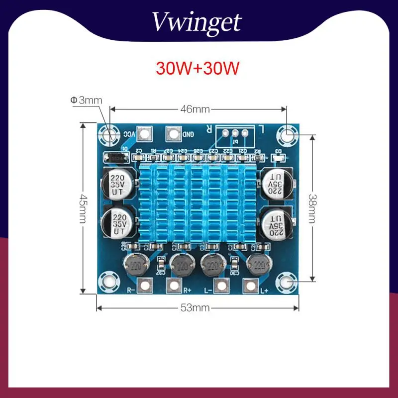 

Плата усилителя мощности аудио, 3a, 2,0 каналов