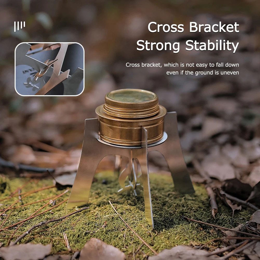 

Stainless Steel Alcohol Stove Bracket Creative Stove Stand Support Cookware Accessory for Picnic Backpacking for Mountaineering