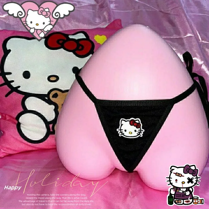 

Hellokitty Kuromi, с рисунком из аниме, оригинальные сексуальные стринги с рисунком, милое крутое бесшовное нижнее белье для девушек Y2K, милая игрушк...