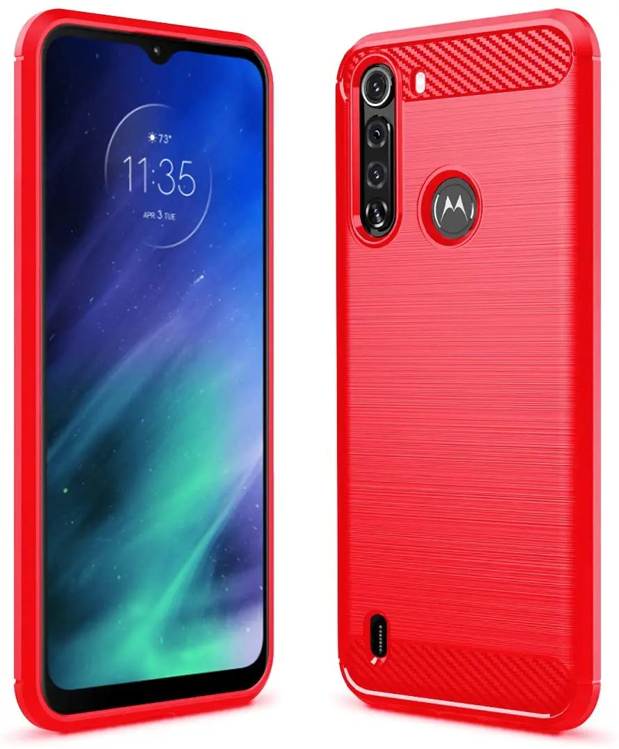 

Case for Moto One Fusion TPU Shock Absorption Raised Bezels Protective for Moto One Fusion Hyper Vision Action (Brusehd TPU)