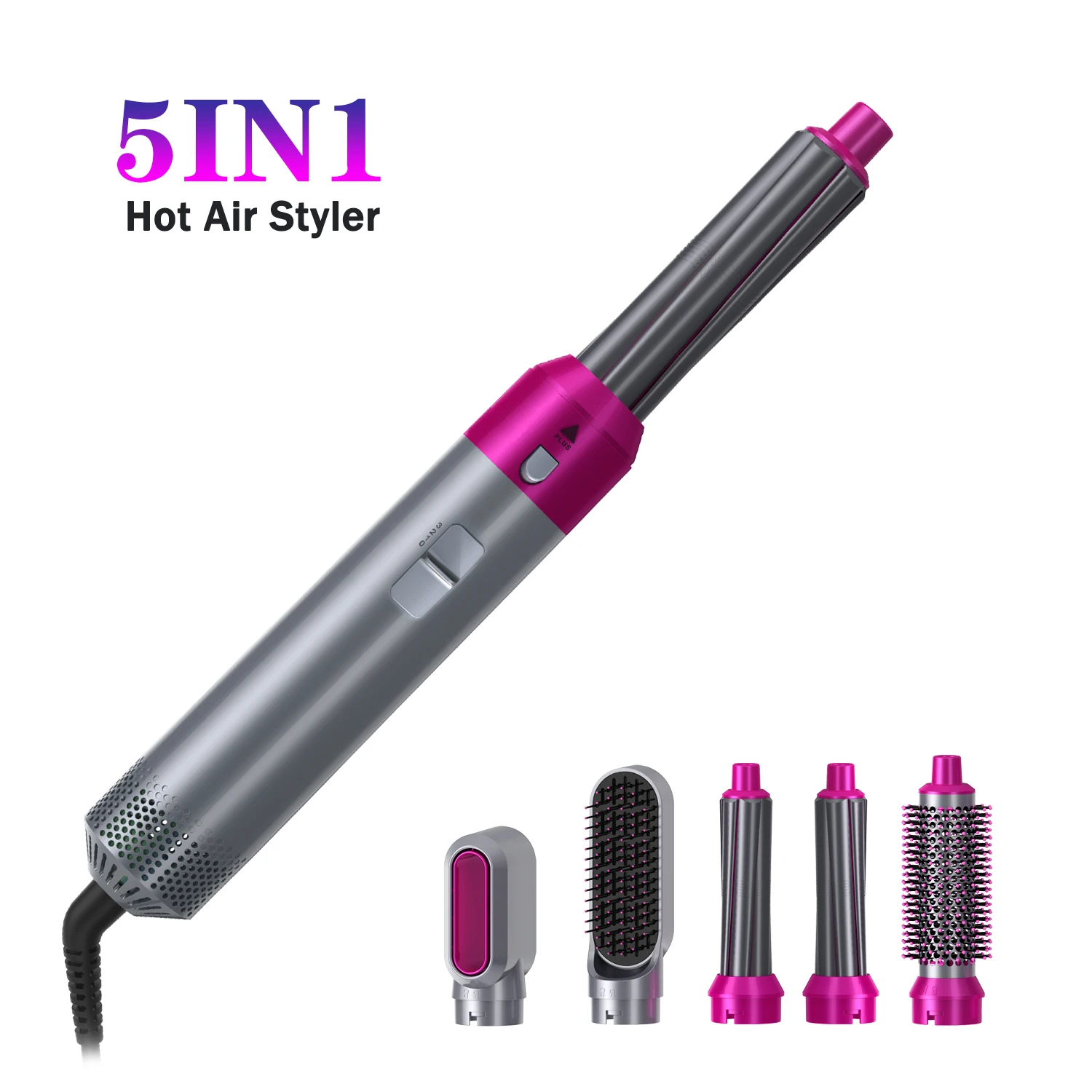 Five-in-one Hot Air Comb Automatic Curling Iron Curling Straight Dual-purpose Hair Styling Comb Electric Hair Dryer