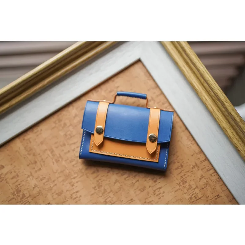 Кожаная мини-сумка ручной работы A593