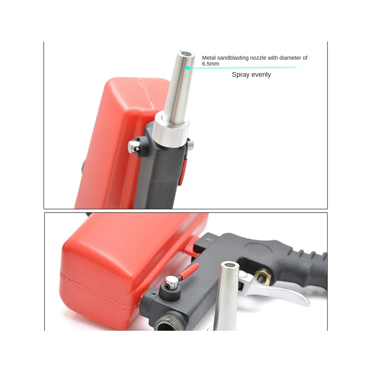 Пневматический Пескоструйный набор 90Psi гравитационный ручной устройство для