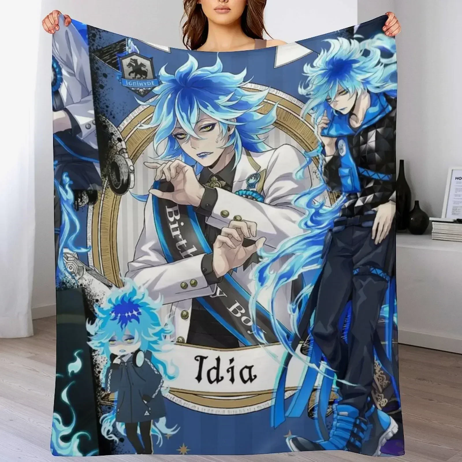 Одеяло Idia Shroud Collage Пляжное роскошное брендовое одеяло из фланелевой ткани