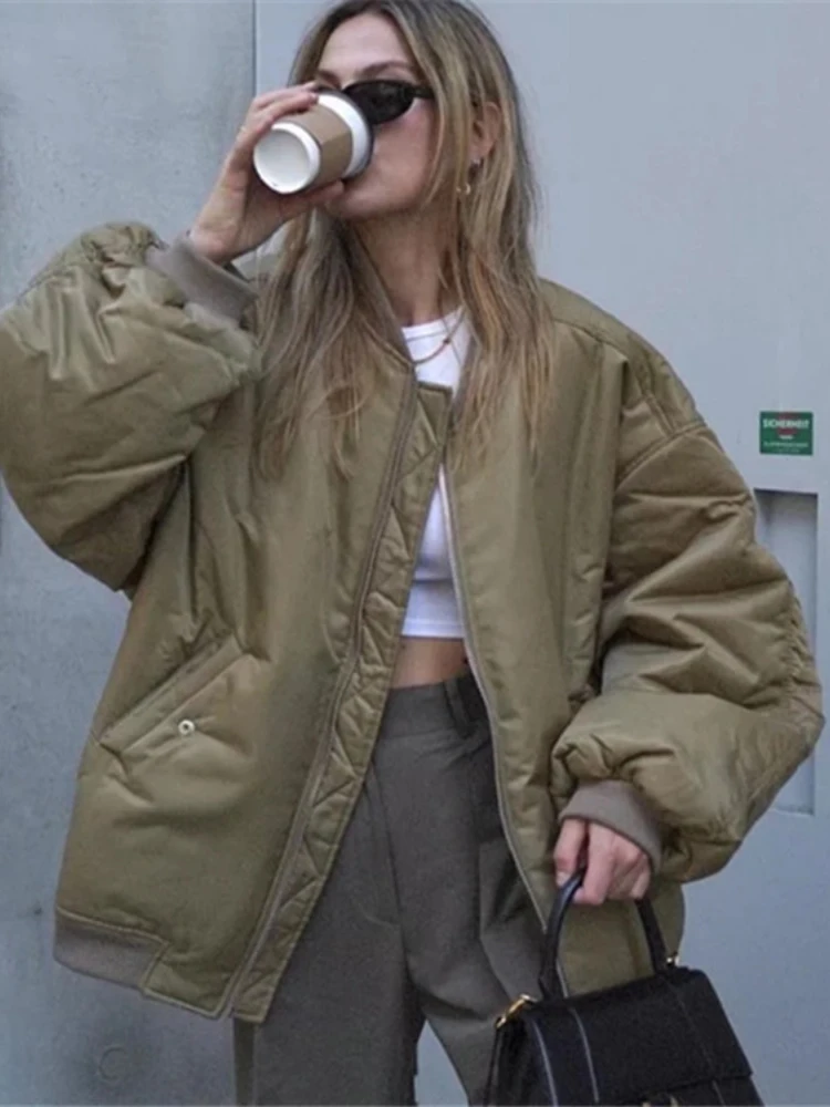 

Winter Clothes Women 2023 New Fashionable Pocket with Cotton Insulation Jacket Loose and Lazy Style Jackets for Women