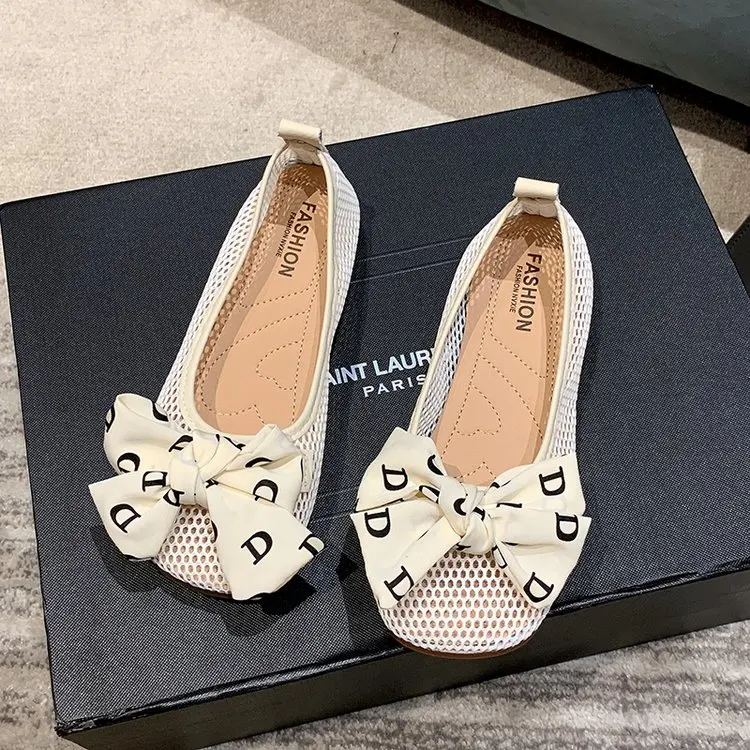 

Женские сетчатые балетки, классические мокасины для вождения, балетки на плоской подошве, весна 2023