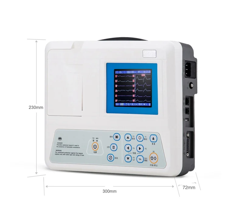 

High Quality ECG/EKG Machine with interpretation 12 leads Digital 3 channel Electrocardiograph