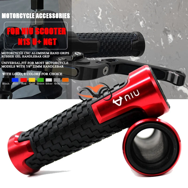 

NEW design 7/8'' 22mm Motorcycle knobs Anti-Skid scooter Handle ends Grips Bar Hand Handlebar For Niu Scooter N1s U+ NGT