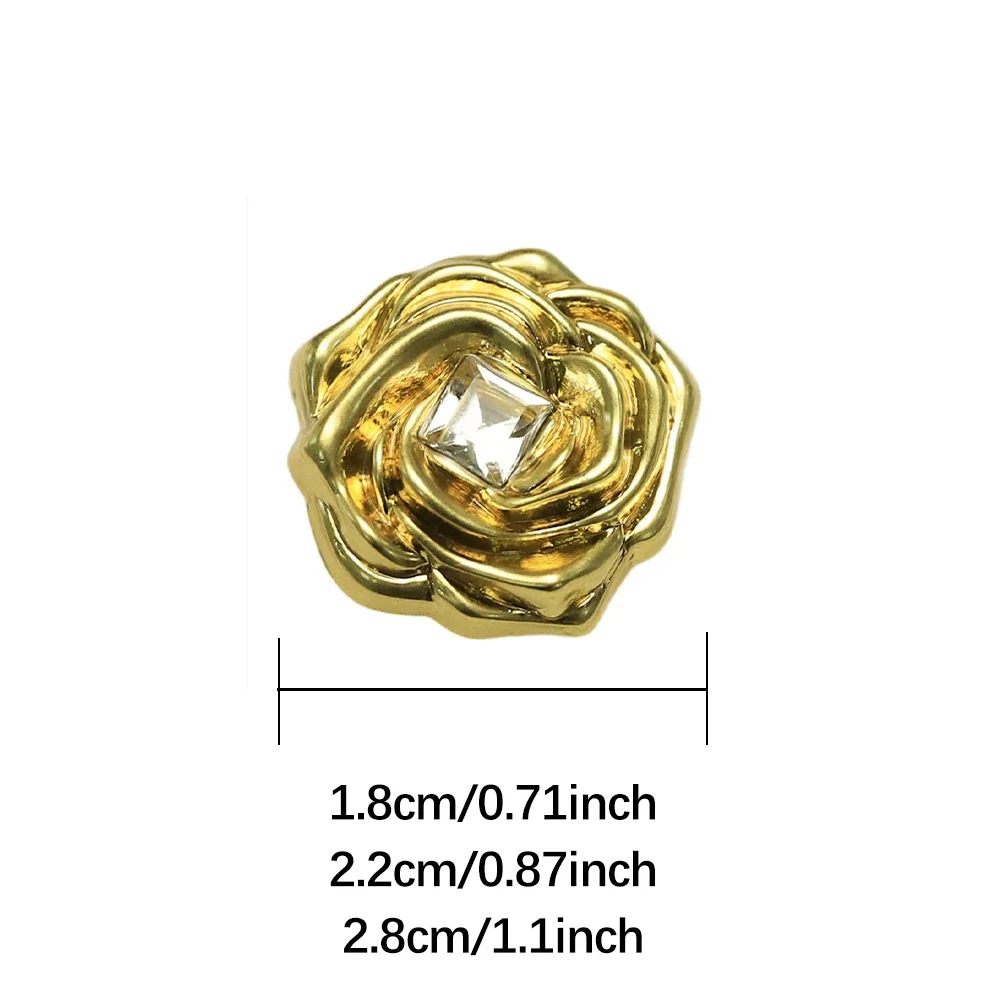 10 шт./компл. винтажные модные инкрустированные квадратные стразы в форме розы