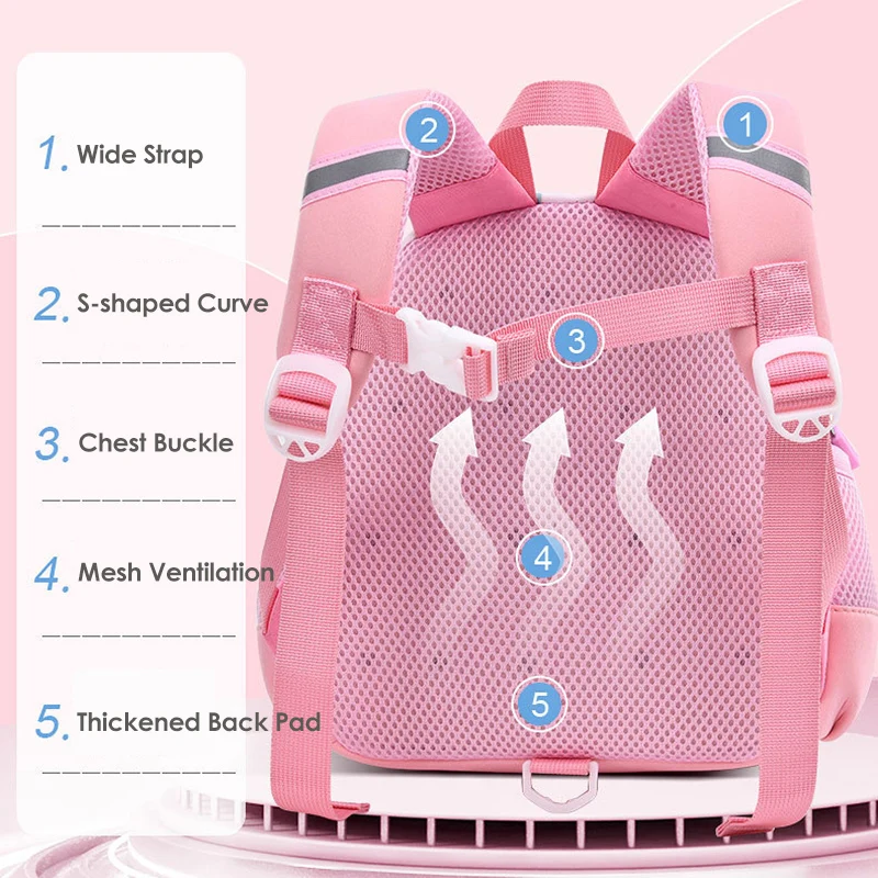 Милые школьные ранцы с розовым кроликом для девочек рюкзак детского сада Детская