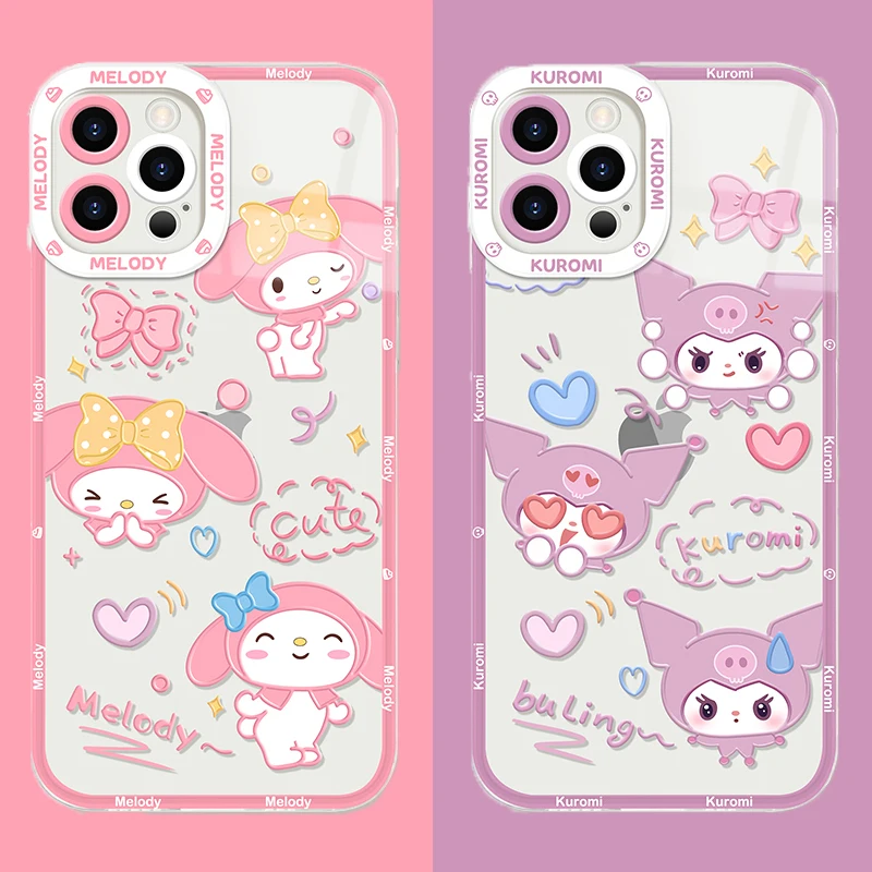 

Melody Kuromi Soft TPU Case for Xiaomi Redmi 12C 11A 10 10C 10X 9 9A 9C 9T 8 8A 7 7A 6 6A 5A 5 Plus K20 K30 K30S K40 Pro Cover