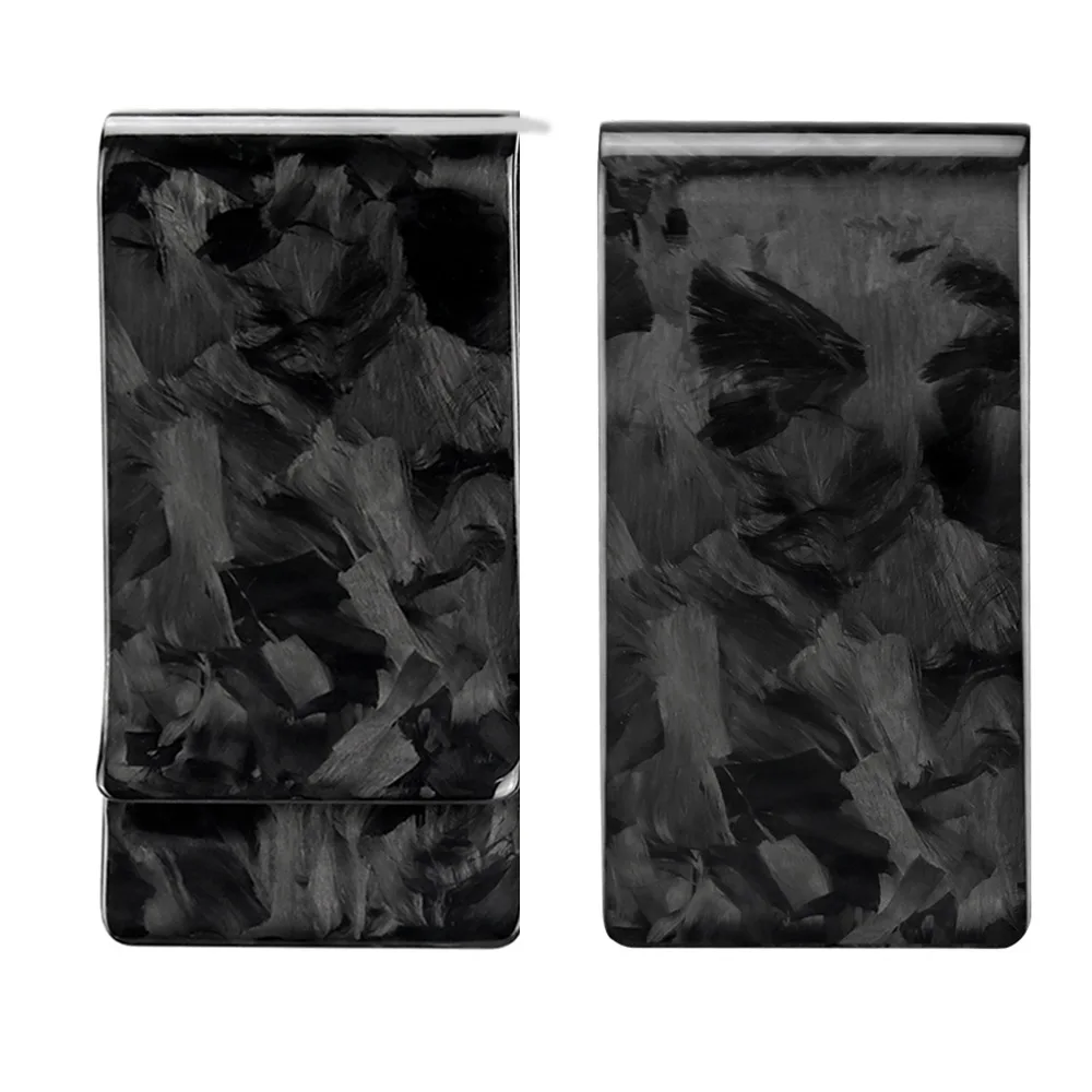 

Настоящий глянцевый кованый кошелек из углеродного волокна, зажим для денег, держатель для кредитных/банков/ID-карт, держатель для визитных карточек для мужчин