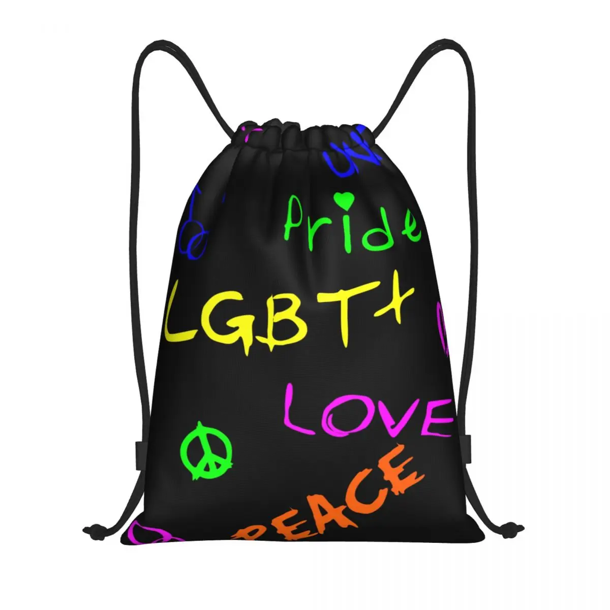 

LGBT Pride 3D Print Sports Equipment Bag Drawstring Bag Water Resistant Lightweight Gym