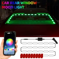 car light atmosphere interior ambient fiber optic strips with trunk lights rgb led bluetooth app control music sync neon lights