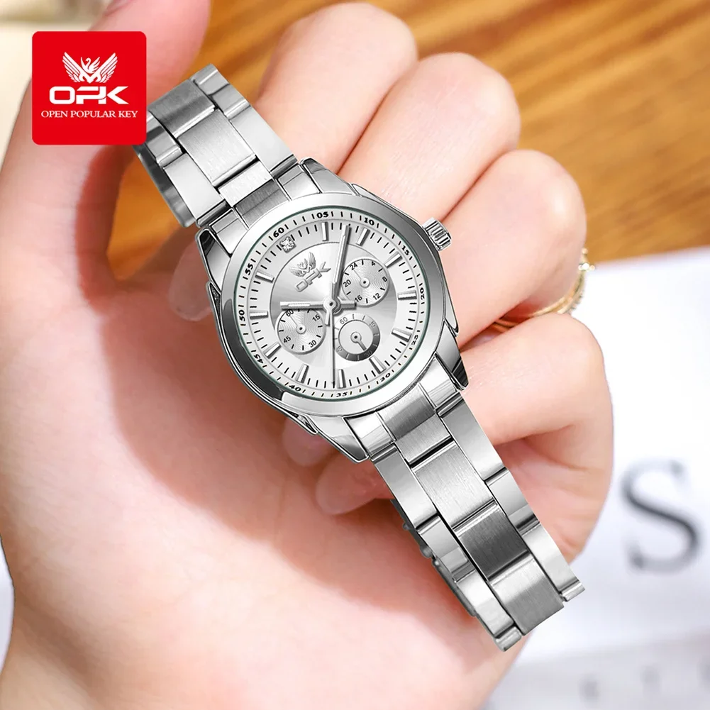 Женские кварцевые часы с календарем водонепроницаемые