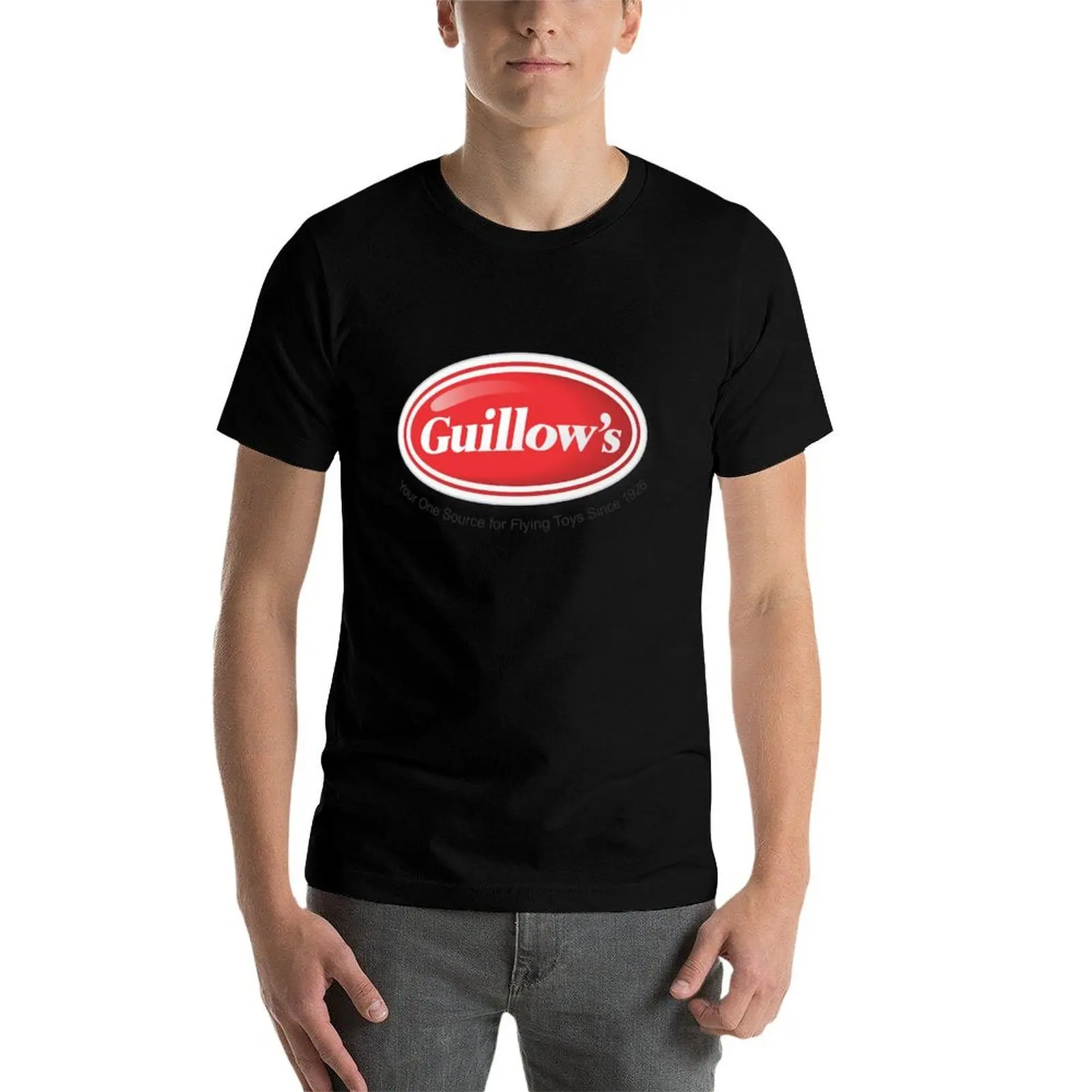 Фото Футболка Guillow Logo с черным логотипом и теневым принтом для фестивалей и вечеринок. №4