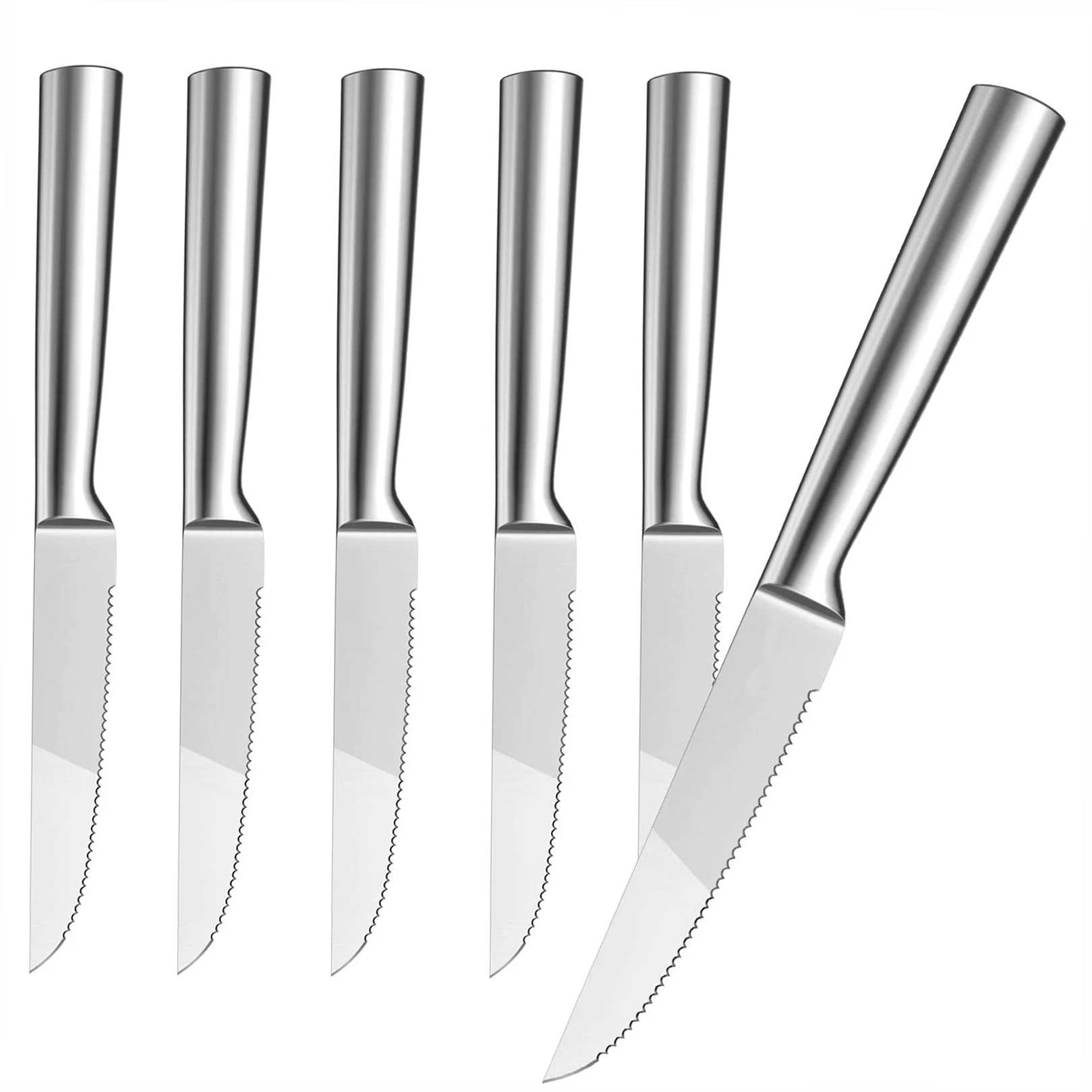 

6pcs/Set Steak Cutting Tool Stainless Steel Traditional Steak Cutters Durable For Cutting Meat Kitchen Knife Accessories