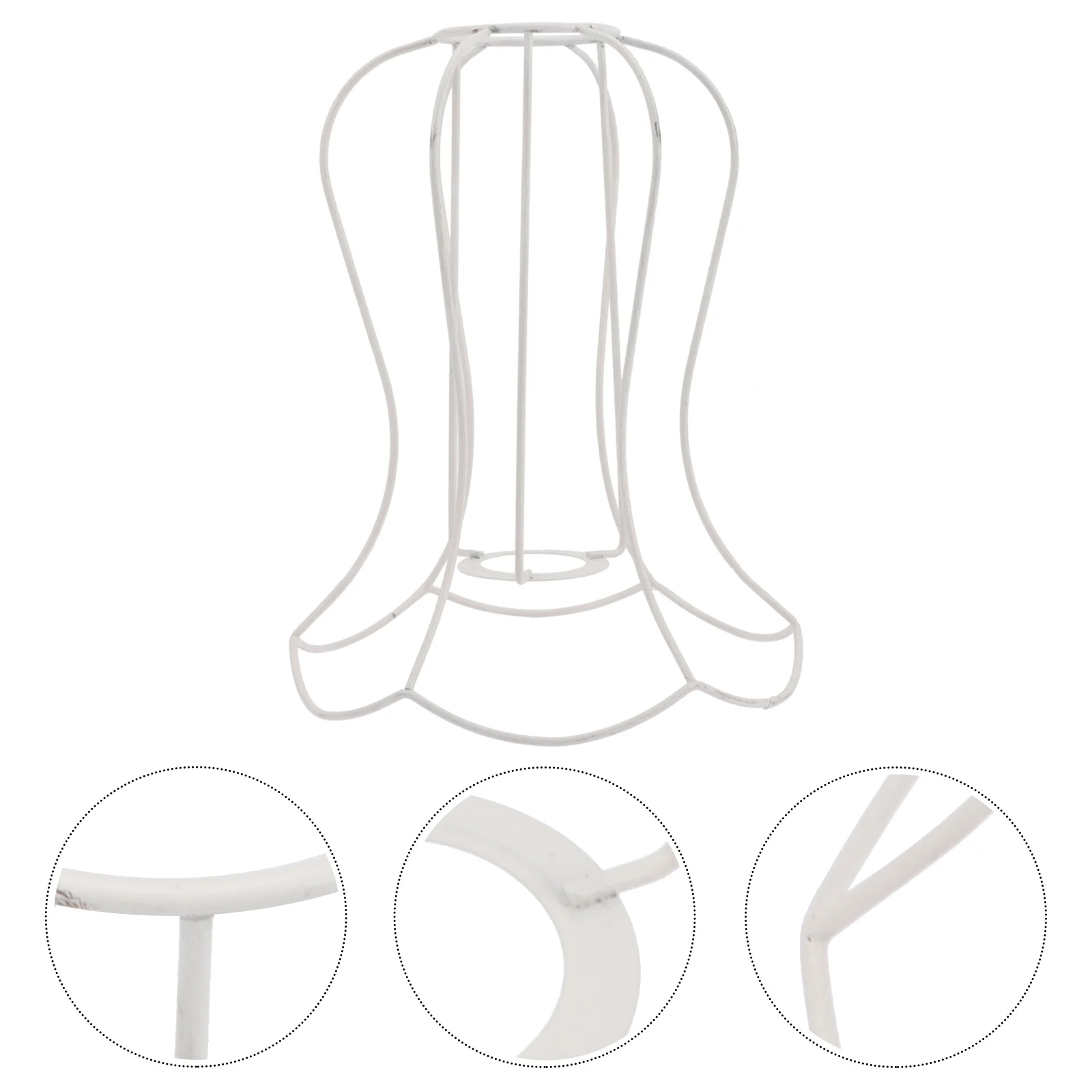 

Lamp Shade Frame Holder Metal Harp Diy Ring Chandelier Kits Flame Light Wire Adapter Bracket Cage Guard