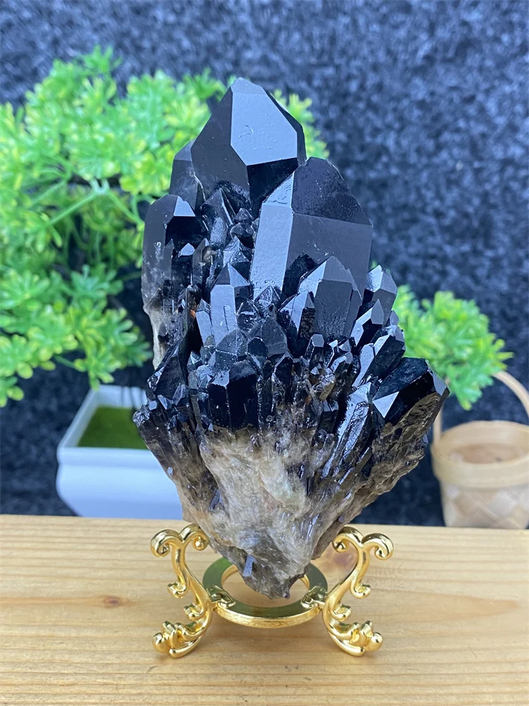 Природные Минеральные черные бриллианты Исцеляющие минеральные образцы ауры