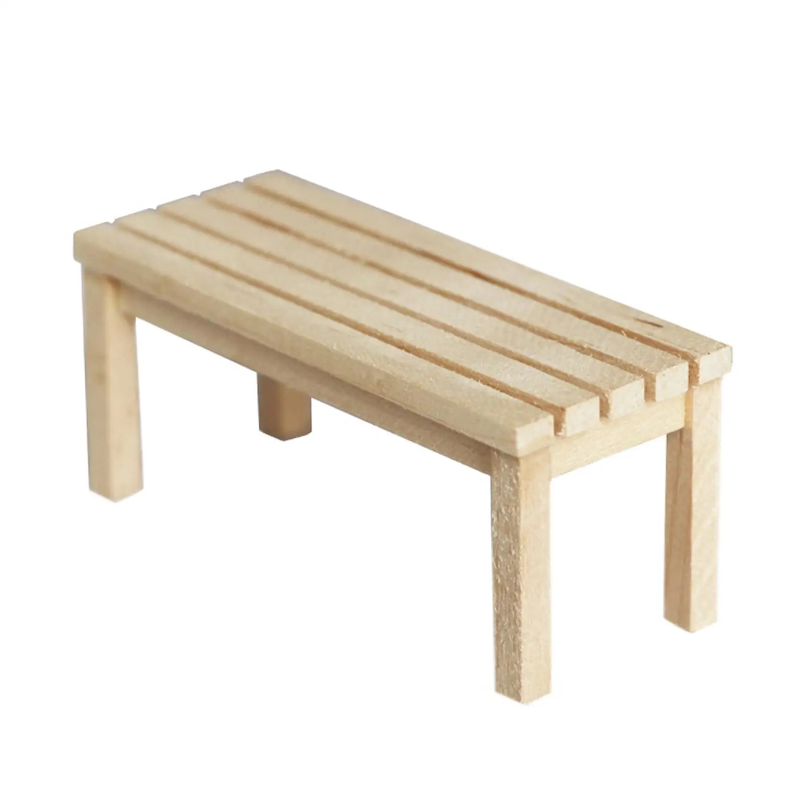 

Скамейка для кукольного домика 1:12, деревянный мини стул, стул для украшения кукольного домика