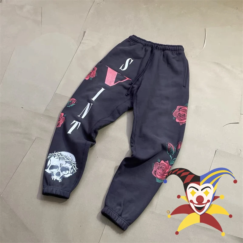 

Коричневые спортивные брюки с принтом в виде черепа в стиле Св. Майкла для мужчин и женщин, брюки-джоггеры большого размера на завязках