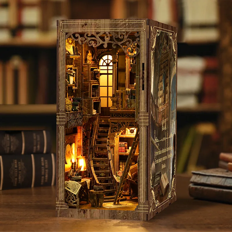 DIY деревянная антикварная коллекция книг комната книжный уголок полка вставка