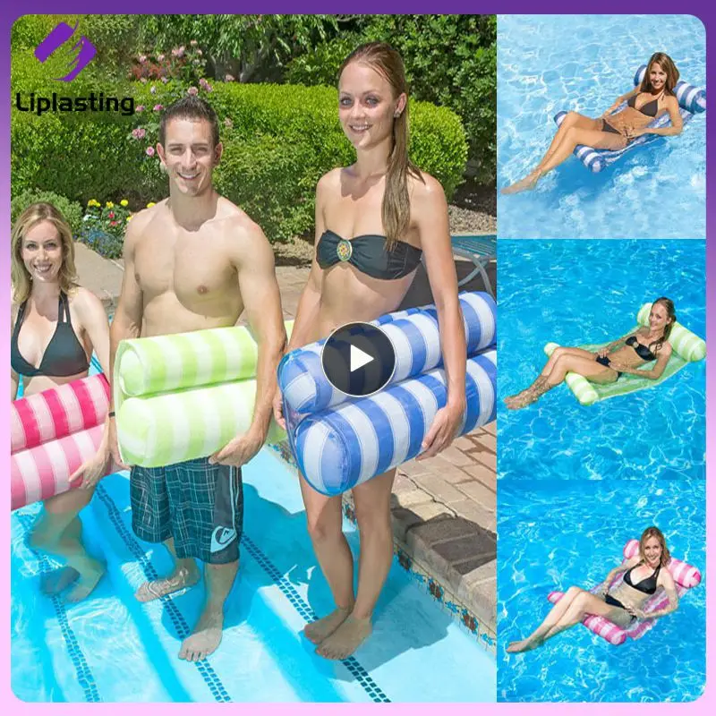 

Floating Water Hammock Inflatable Floating Bed Chair Floating Toys Float Lounger Swimming Pool Foldable Inflatable Hammock Bed