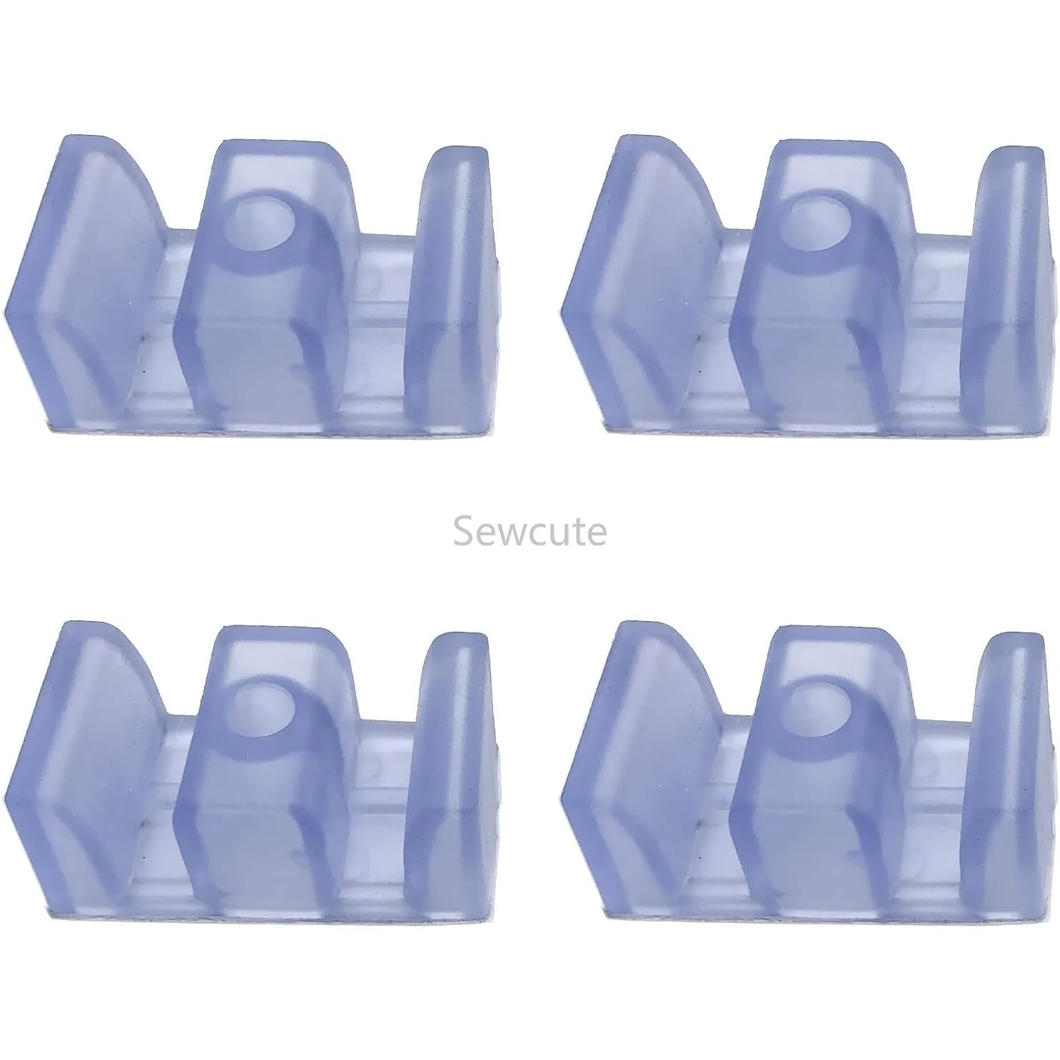 

4pcs Anti-Collision Block for Shower Room Glass Sliding Door Shower Door Bottom Guide Assembly Clear