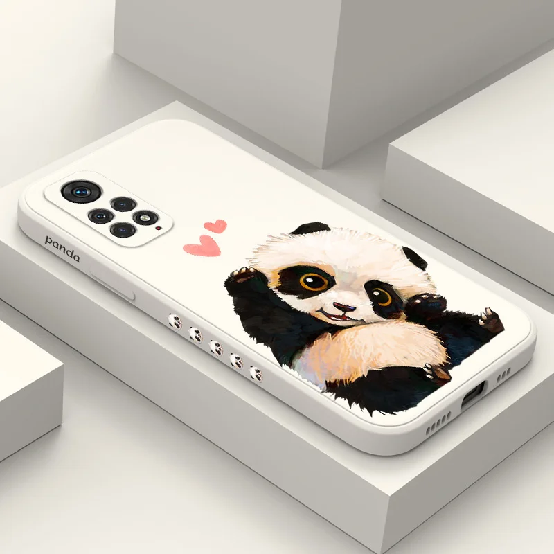 

Cute Lovely Panda Phone Case For Xiaomi Redmi Note 12 12S 11 11S 10 10A 10T 10S 9T 9 8 7 A1 Pro Plus 10C 4G 5G Silicone Cover