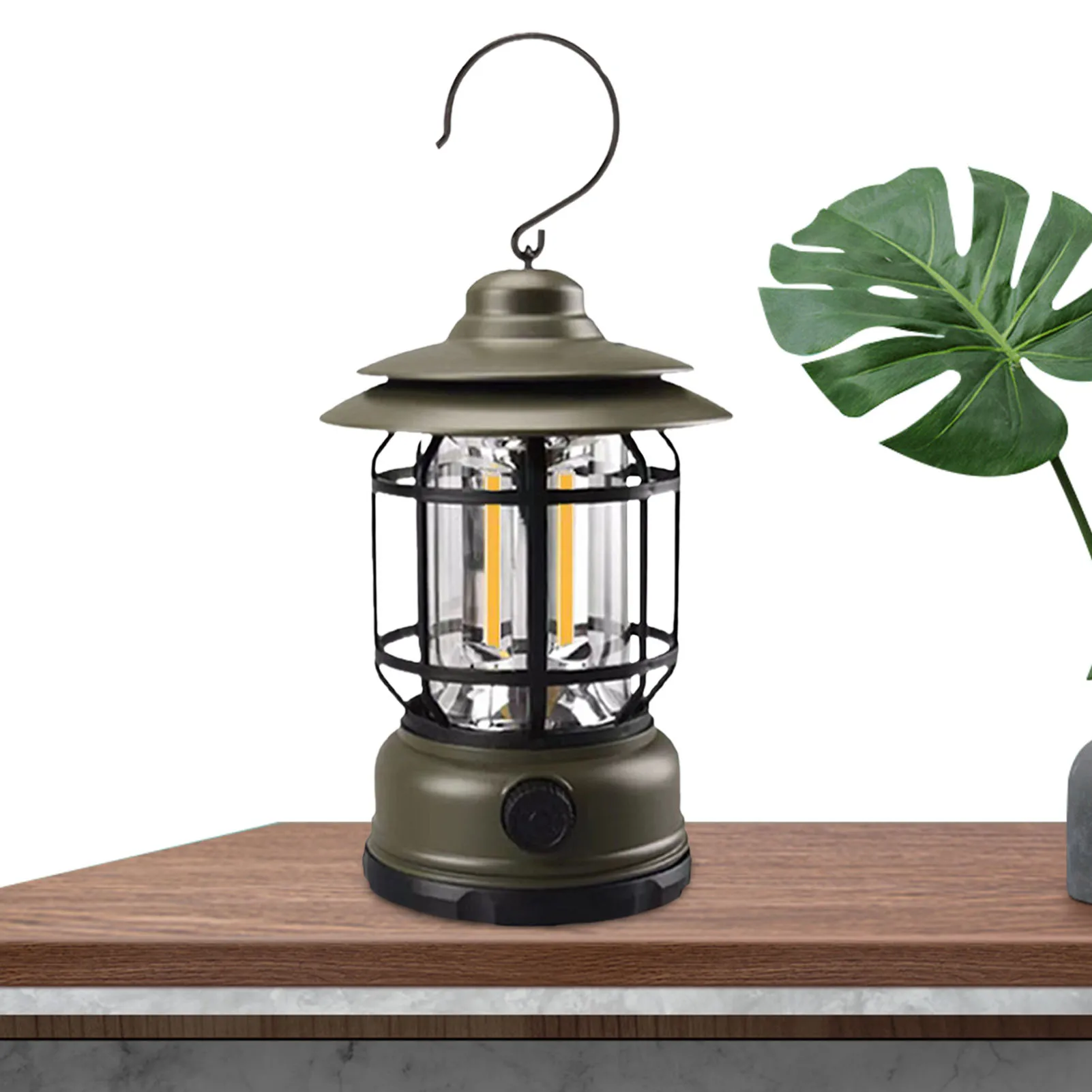 

Светодиодный фонарь в стиле ретро для кемпинга, винтажный светильник для домашнего декора, фонарь для кемпинга с USB-зарядкой, 2 режима, комна...