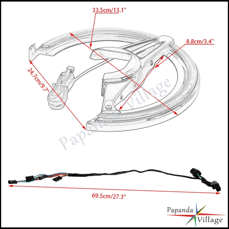 Для Honda Goldwing GL 1800 F6B мотоциклетные черные/хромированные передние Чехлы для