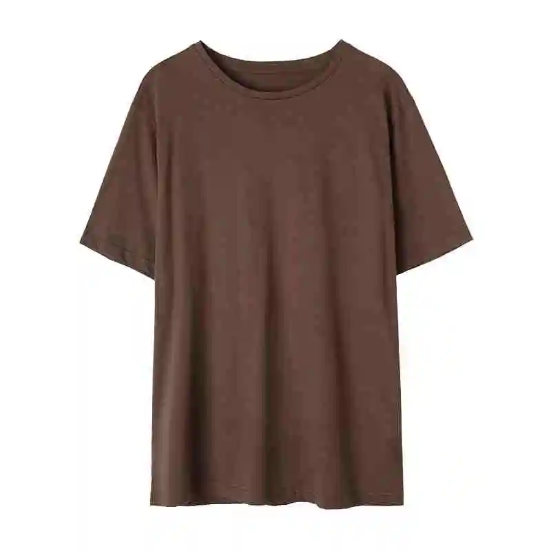 

100% cotton Women short sleeve T-shirt trendy men's loose casual printing half sleeve