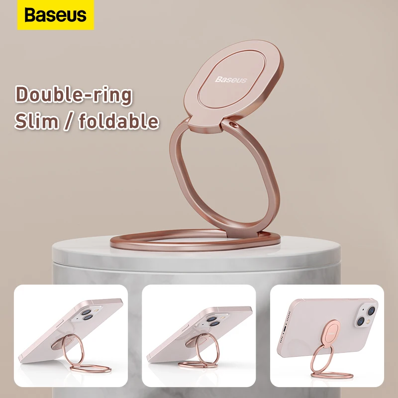 

Baseus Phone Ring Holder Finger 360 Degree Rotation Metal Cell Phone Ring Grip Foldable Cellphone Stand for iphone 14 13 xiaomi