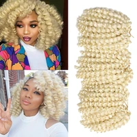 dansama synthetic jumpy wand curl crochet braids jamaican bounce curly hair african black color crochet braiding hair extension