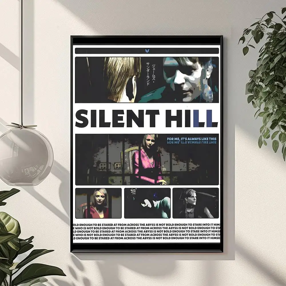 

Классические игры ужасов Silent Hill 1, 2, 3, 4, постер с принтами, украшение для дома, спальни, гостиной, подарок