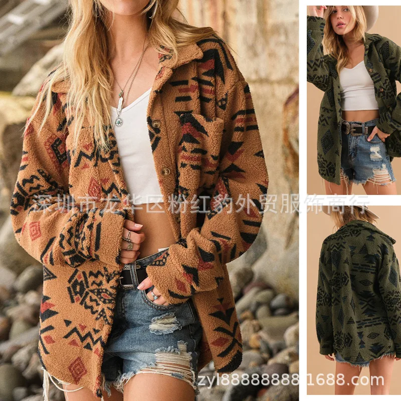 

Vintage Fur Wool Coat Women 2023 Winter EBay New Plush Lapel Long Sleeve Jacket Woman Coats